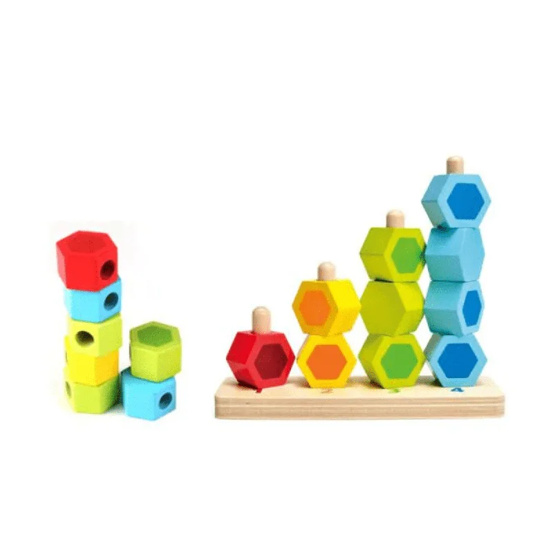 Wooden alphabet toys for early literacy​ 11 pcs Wooden Counting Stacker (12m+)
