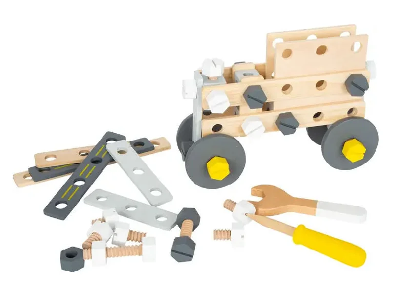 Wooden slide toys for backyard fun​ #11810 Wooden Construction Playset