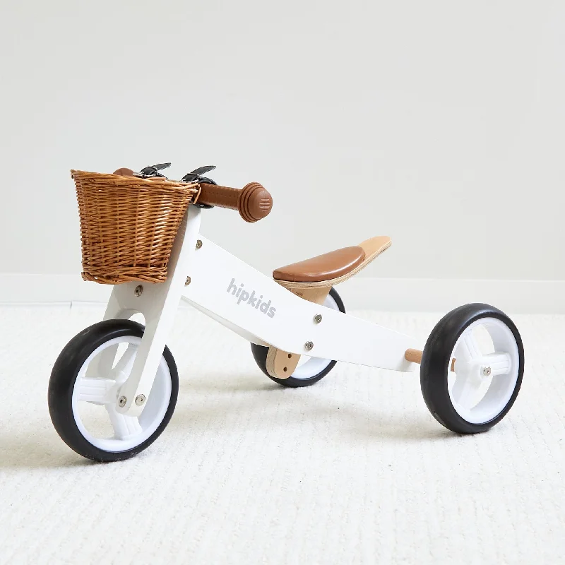 Wooden play motorcycles for vehicle play 2 in 1 Toddler Mini-Trike/Balance Bike with Wicker Basket Wooden play motorcycles for vehicle play 2 in 1 Toddler Mini-Trike/Balance Bike with Wicker Basket