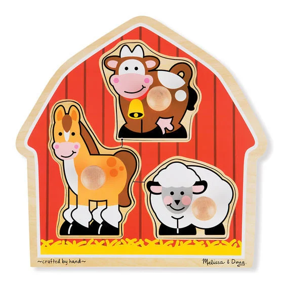 Wooden play zoos for animal - related play #2054 Barnyard Animals Jumbo Knob Puzzle Wooden play zoos for animal - related play #2054 Barnyard Animals Jumbo Knob Puzzle