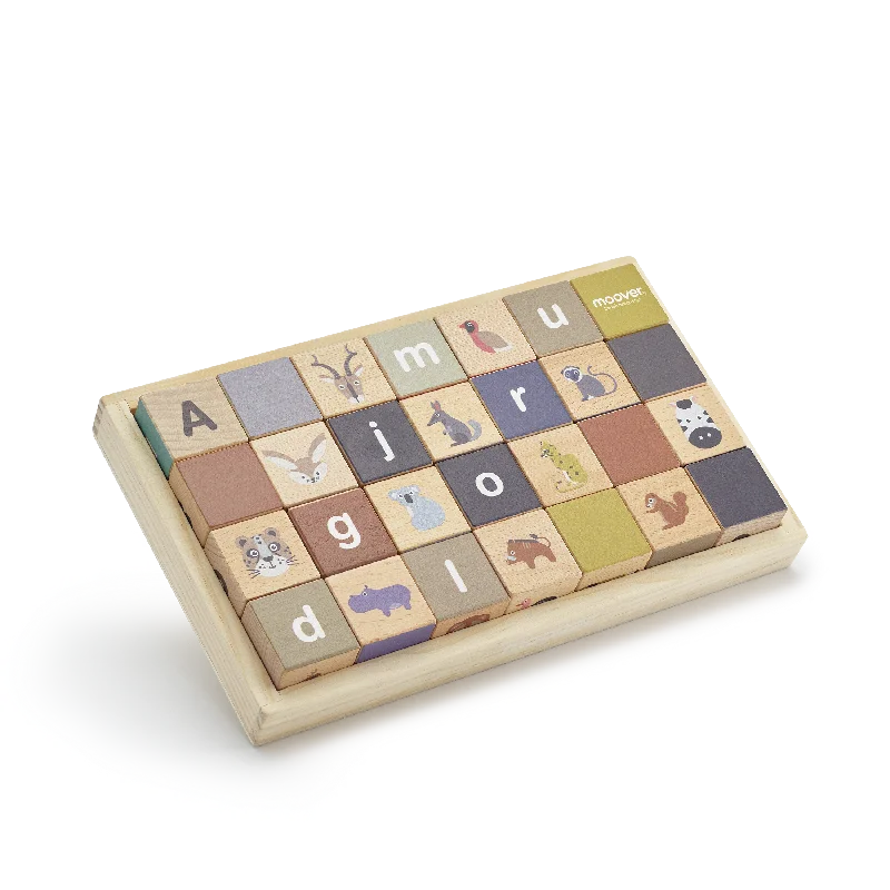 Educational wooden toys for toddlers' cognitive development Alphabet blocks wild animals Educational wooden toys for toddlers' cognitive development Alphabet blocks wild animals