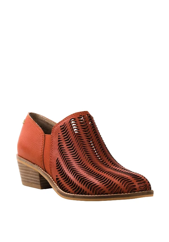 Amy Huberman Vivacious Laser Cut Shoes, Burnt Orange