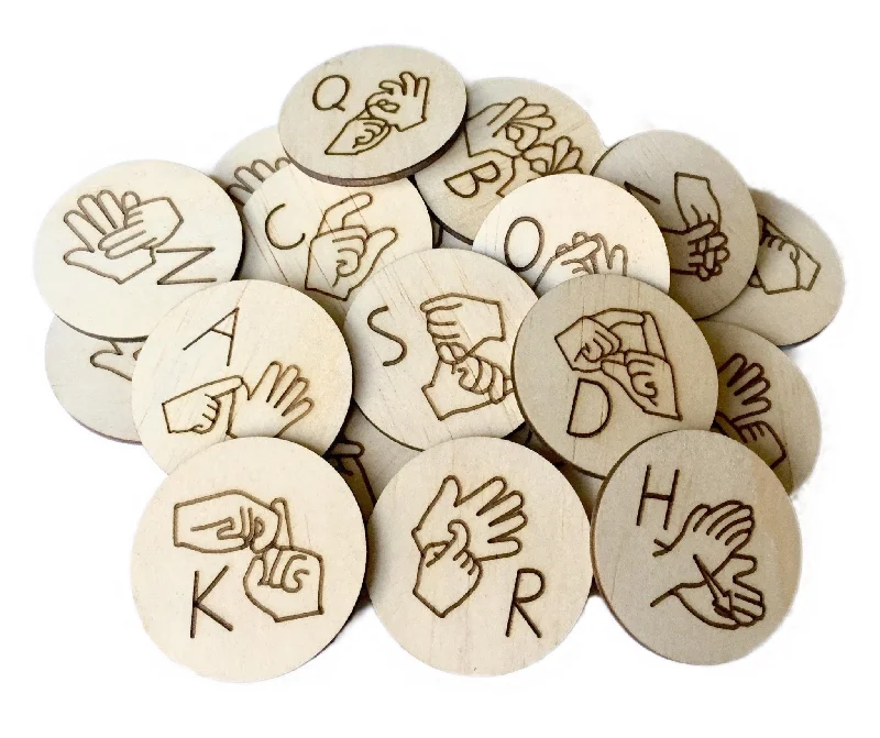 Wooden play pirate ships for pirate adventures​ Auslan Alphabet Discs Capital Letters