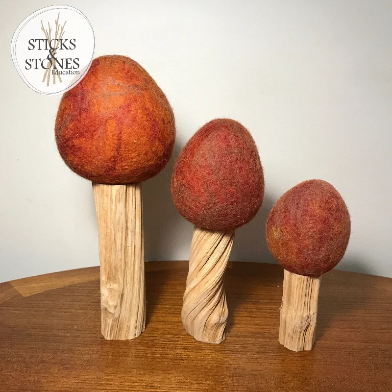 Wooden rocking horses for classic playtime​ Autumn Felt Trees - Set of 3