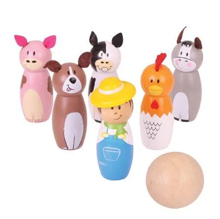 Wooden play theaters for performing arts BigJigs Toys Wooden Skittle Set - Old McDonald's Farm Wooden play theaters for performing arts BigJigs Toys Wooden Skittle Set - Old McDonald's Farm