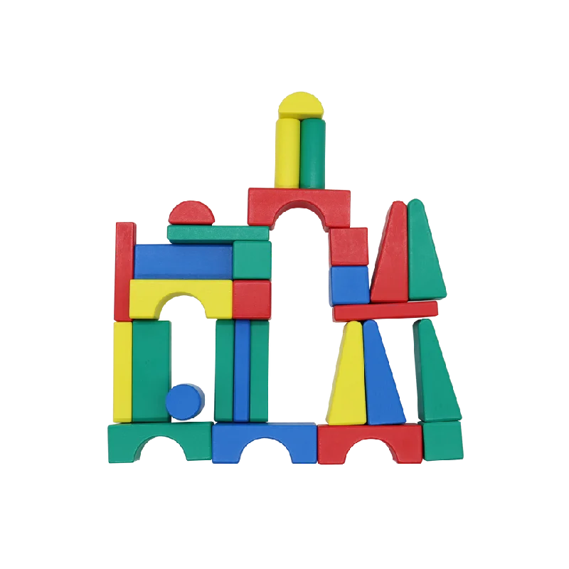 Wooden checkers sets for traditional games​ Block in Bag Primary Color