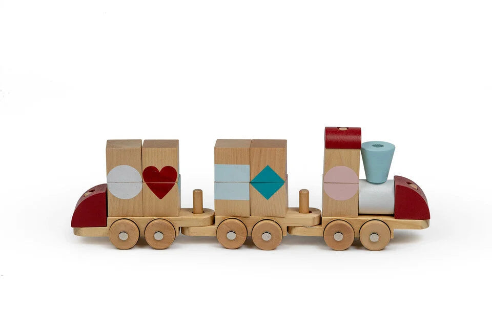Wooden climbing toys for physical activity​ Block Shape Train