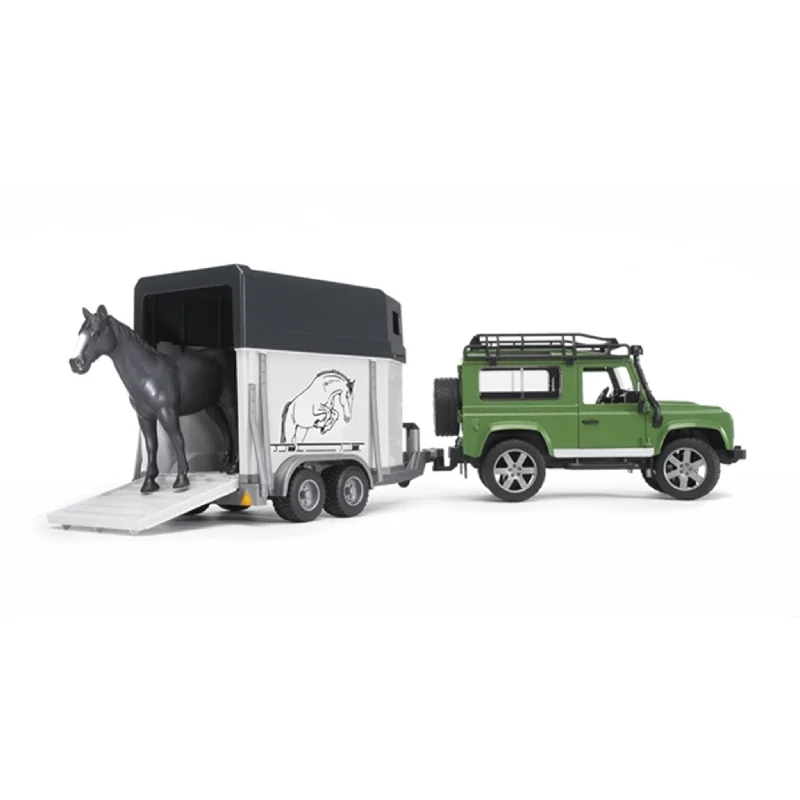 High - speed trains for long - distance travel Bruder Land Rover Defender Station Wagon with Horse Trailer High - speed trains for long - distance travel Bruder Land Rover Defender Station Wagon with Horse Trailer
