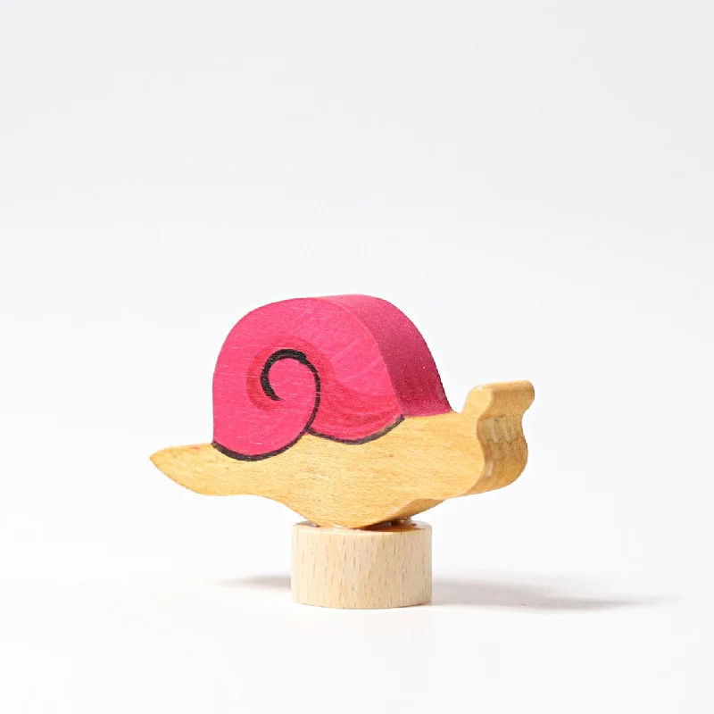 Wooden xylophones for making music Decorative Figure Pink Snail - Grimm's Wooden Toys Wooden xylophones for making music Decorative Figure Pink Snail - Grimm's Wooden Toys