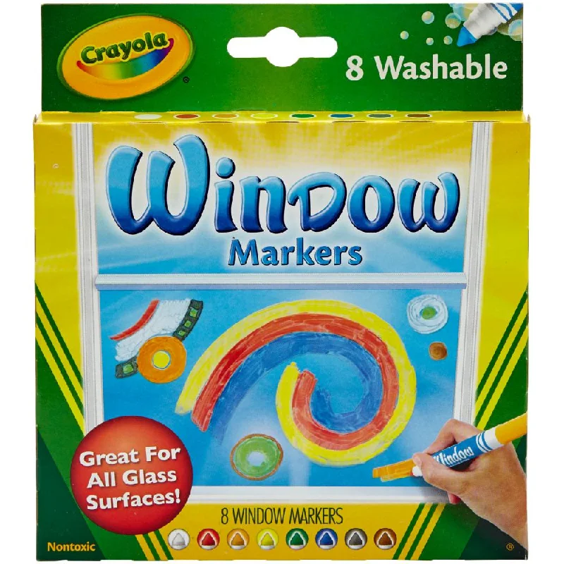 Scrapbooking art supplies including decorative papers Crayola Washable Glass Window Markers - Set of 8 Scrapbooking art supplies including decorative papers Crayola Washable Glass Window Markers - Set of 8