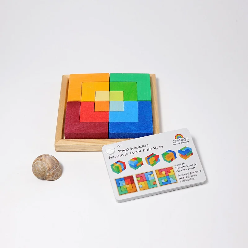 Wooden crib toys for baby entertainment Creative Set Square - Small - Grimm's Wooden Toys Wooden crib toys for baby entertainment Creative Set Square - Small - Grimm's Wooden Toys