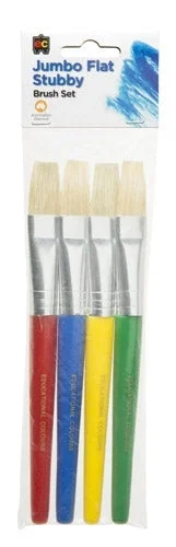 Pressed - flower art supplies for preserving and using flowers EC Flat Stubby Brushes Set Of 4 Pressed - flower art supplies for preserving and using flowers EC Flat Stubby Brushes Set Of 4