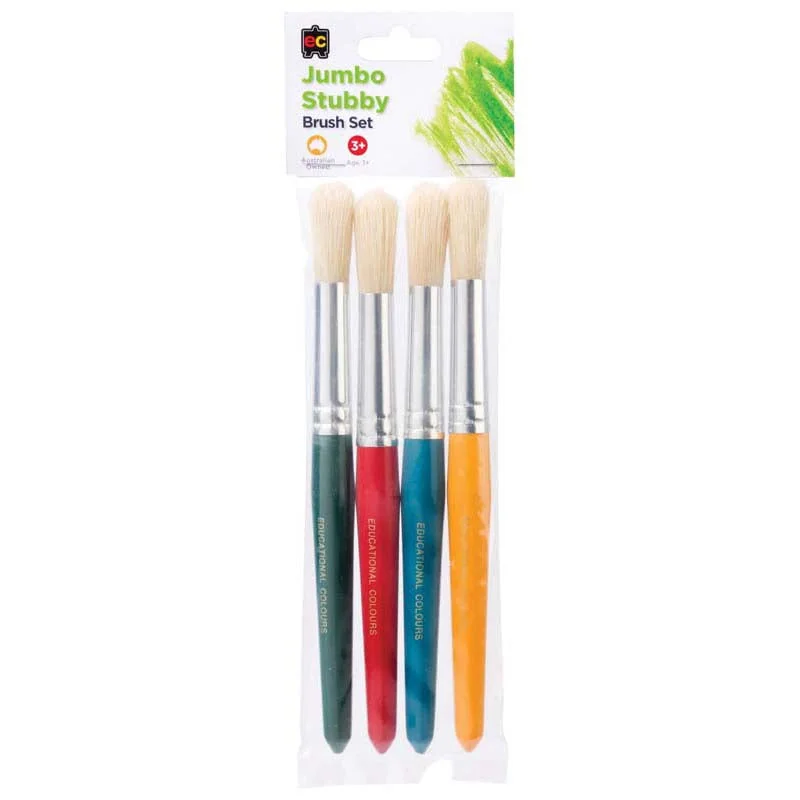 Leather - working art supplies for crafting leather goods EC Round Stubby Brushes Set of 4 Leather - working art supplies for crafting leather goods EC Round Stubby Brushes Set of 4