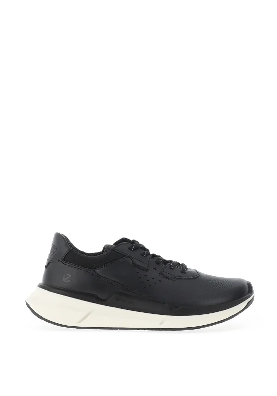 Ecco Womens Leather Biom 2.2 Trainers, Black