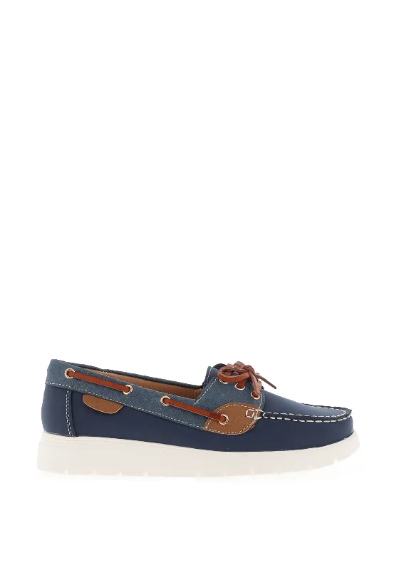 REDZ Loafer Style Deck Shoe, Navy