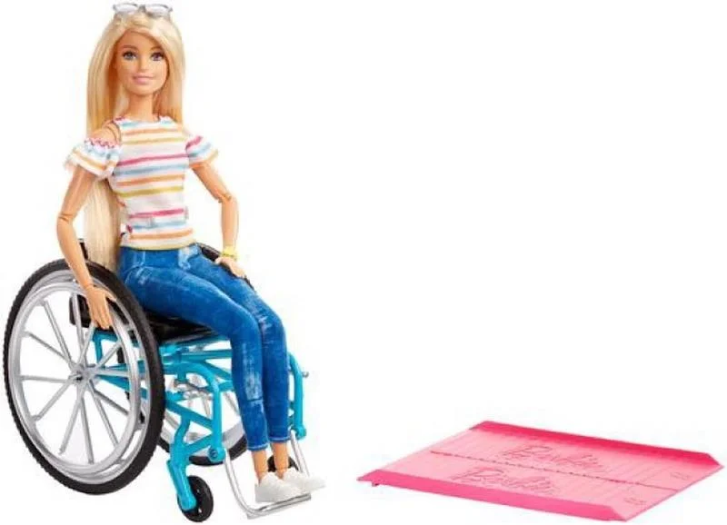Incredibles Family Action Figures​ Fashionistas Barbie Doll #132 Wheelchair & Ramp