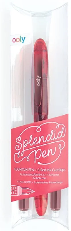Water - soluble crayons for unique mixed - media art Splendid Fountain Pen Set - Red Water - soluble crayons for unique mixed - media art Splendid Fountain Pen Set - Red