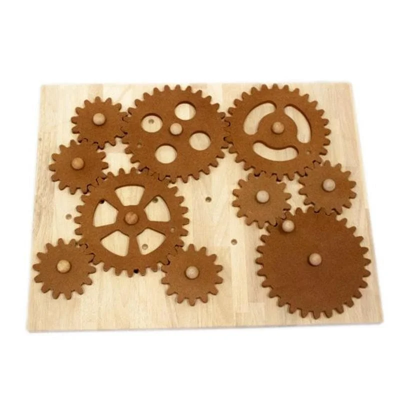 Wooden toy cars with smooth - rolling wheels​ Gear Construction Set