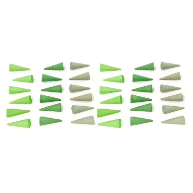 Wooden learning towers for safe exploration​ Grapat mandala greens cones 36 pcs