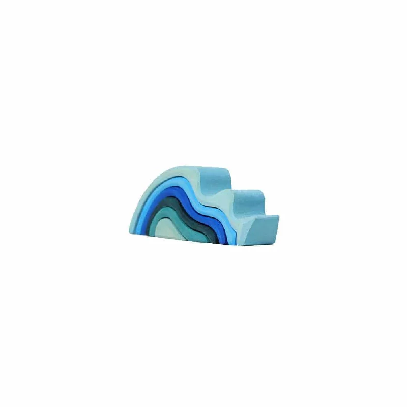 Wooden kitchen sets for pretend play​ Grimms 6 Pc Water Waves Small