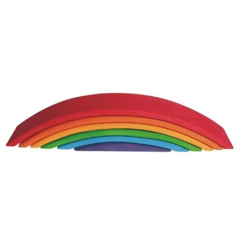 Wooden number toys for math concepts​ Grimms 6 Piece Wooden Rainbow Bridge