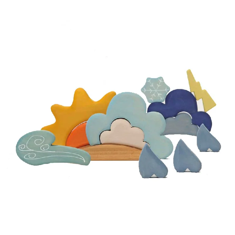 Wooden play zoos for animal - related play​ Grimms Building Set | Weather