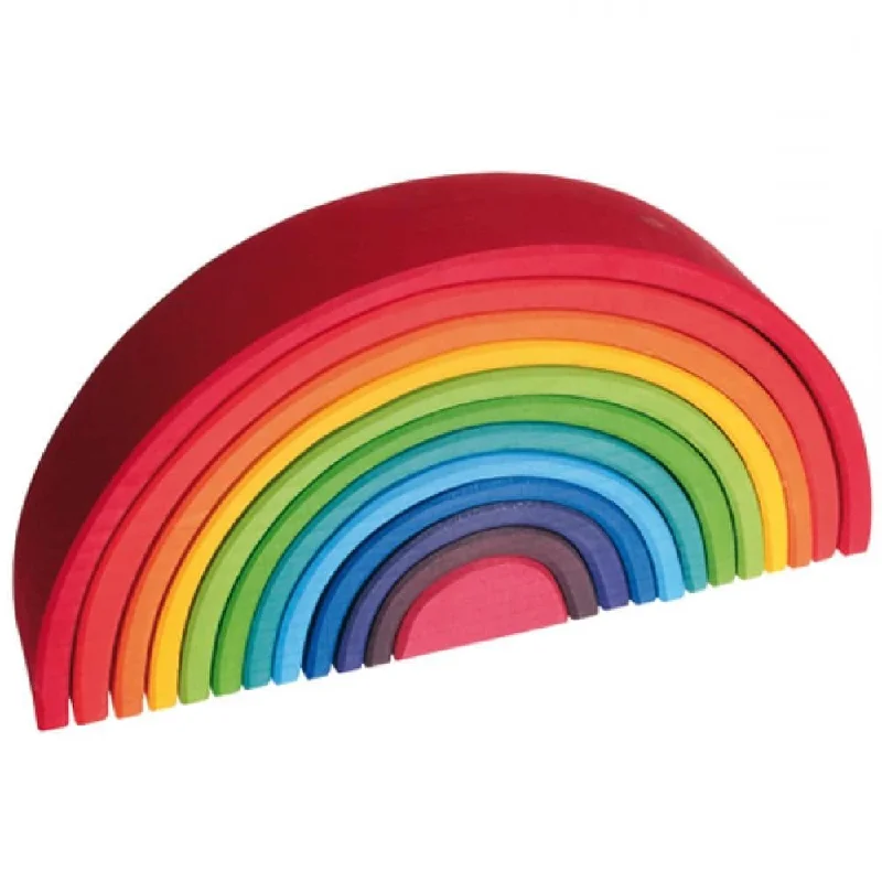 Wooden tambourines for musical accompaniment 12-Piece Wooden Rainbow Stacking Tunnel Wooden tambourines for musical accompaniment 12-Piece Wooden Rainbow Stacking Tunnel
