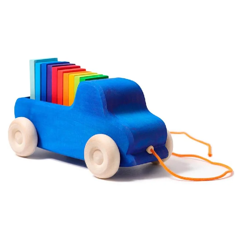 Wooden play castles for royal adventures Wooden Pull Along Truck with Rainbow Blocks Wooden play castles for royal adventures Wooden Pull Along Truck with Rainbow Blocks