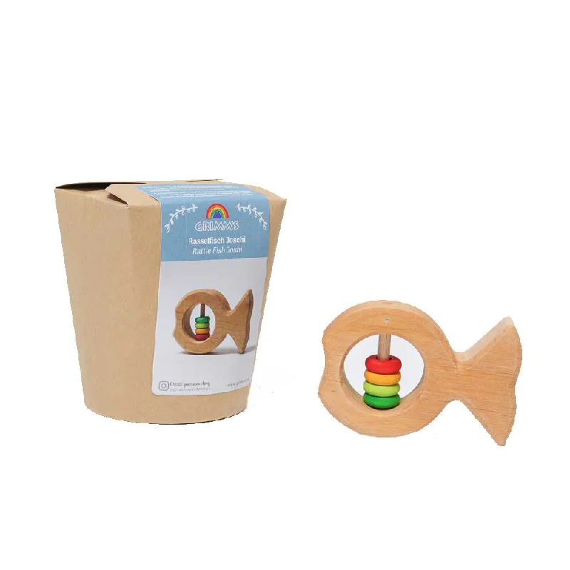Wooden toy trains with realistic tracks​ Grimms Rattle Fish | Joschi