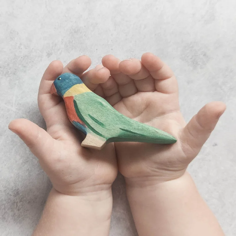 Wooden marionette puppets for performing arts Handmade Wooden Australian Animal Figurines - Rainbow Lorikeet Wooden marionette puppets for performing arts Handmade Wooden Australian Animal Figurines - Rainbow Lorikeet