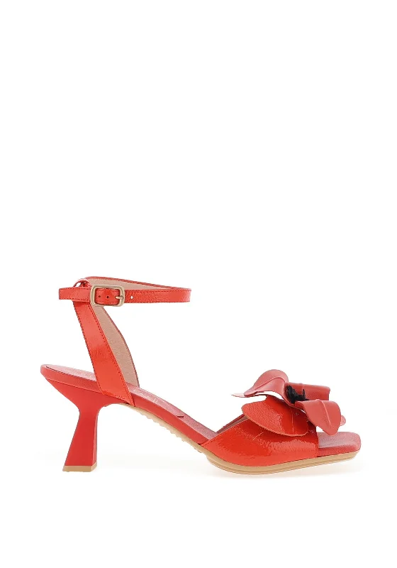 Hispanitas Danielle Leather Flower Heeled Sandals, Scarlett