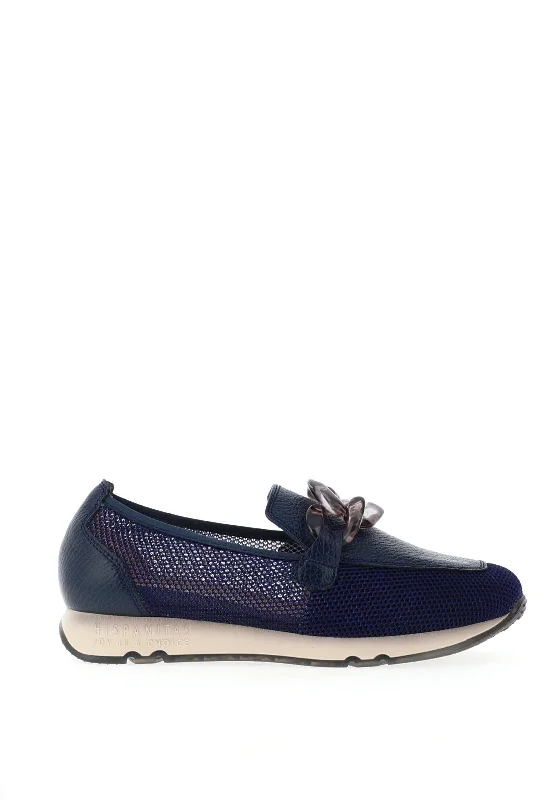 Hispanitas Mesh Panel Loafers, Navy