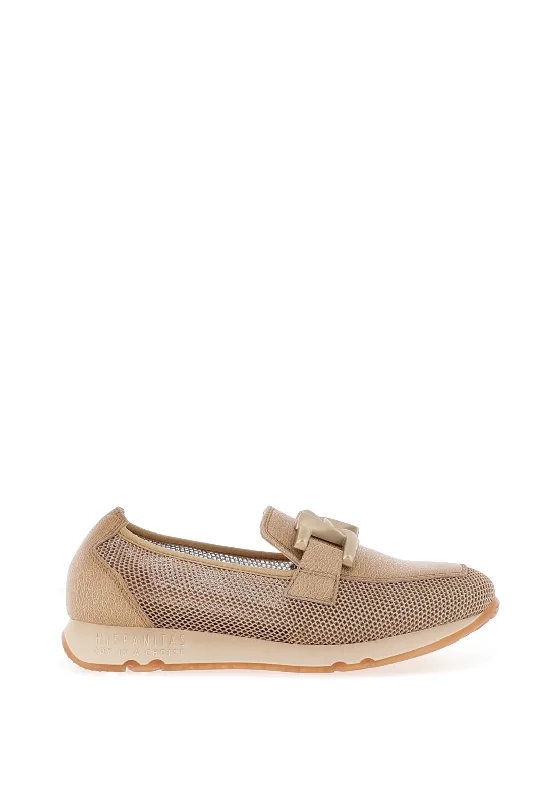 Hispanitas Mesh Panel Loafers, Beige