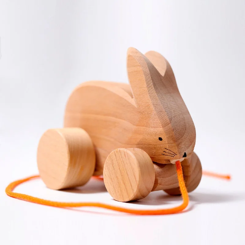 Wooden play restaurants for role - playing Hopping bunny Hans - Wooden Pull along Hopping Bunny - Grimm's Wooden Toys Wooden play restaurants for role - playing Hopping bunny Hans - Wooden Pull along Hopping Bunny - Grimm's Wooden Toys