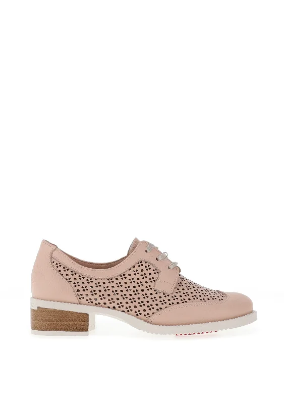 Jose Saenz Heeled Brogues, Rose Pink