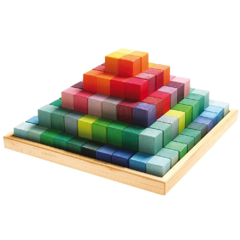 Wooden dollhouses with detailed furniture​ Large Stepped Pyramid Wooden Math Blocks