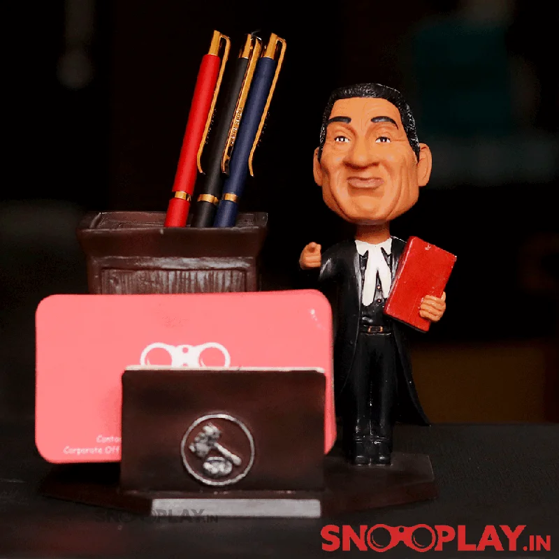 Yu - Gi - Oh! Yugi Muto Action Figures​ Lawyer Figurine with Pen Stand & Card Holder