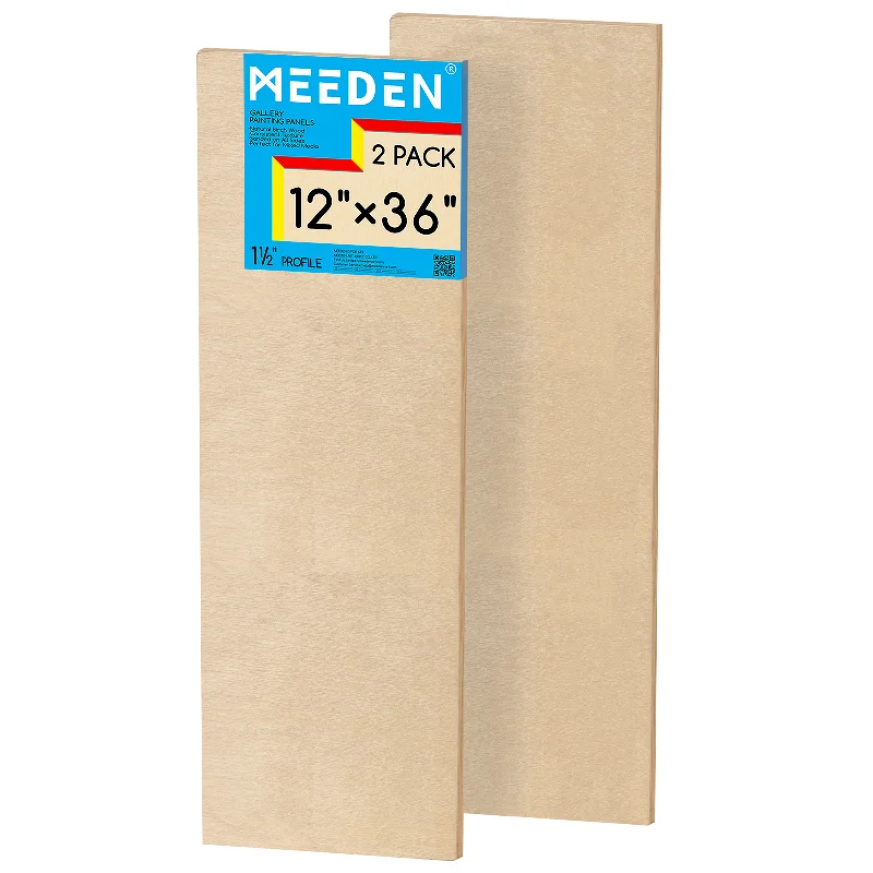 Canvas panels for landscape painting in various sizes MEEDEN Artist Birch Wood Canvas Board, 1-1/2” Deep, 12x36 Inch, 2 Packs Canvas panels for landscape painting in various sizes MEEDEN Artist Birch Wood Canvas Board, 1-1/2” Deep, 12x36 Inch, 2 Packs