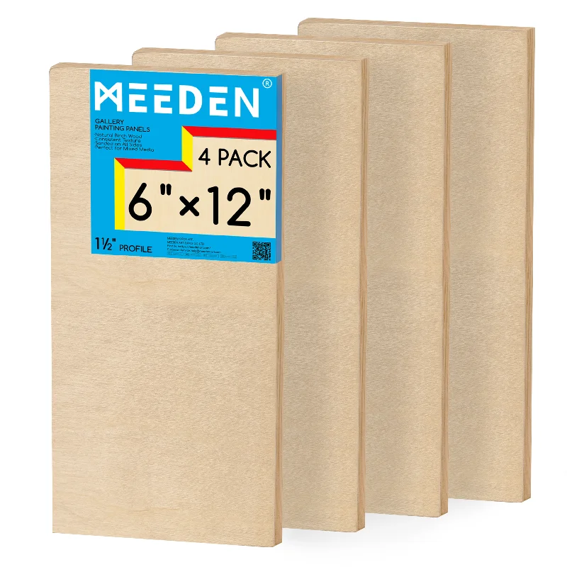Art supplies for creating personalized greeting cards MEEDEN Artist Birch Wood Canvas Board, 1-1/2” Deep, 6x12 Inch, 4 Packs Art supplies for creating personalized greeting cards MEEDEN Artist Birch Wood Canvas Board, 1-1/2” Deep, 6x12 Inch, 4 Packs