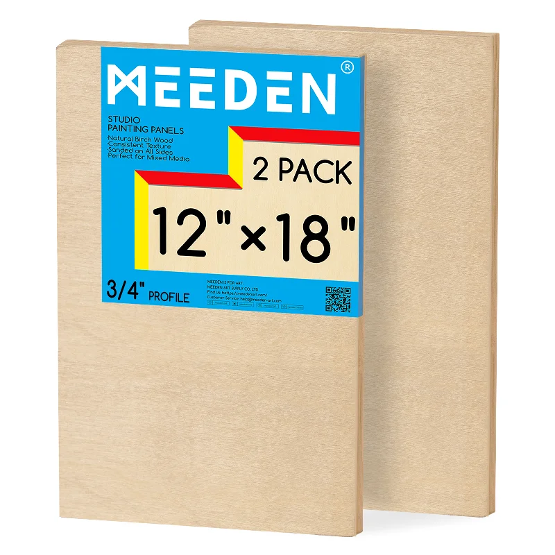 Painting knives for creating texture in acrylic paintings MEEDEN Artist Birch Wood Canvas Board, 3/4” Deep, 12x18 Inch, 2 Packs Painting knives for creating texture in acrylic paintings MEEDEN Artist Birch Wood Canvas Board, 3/4” Deep, 12x18 Inch, 2 Packs