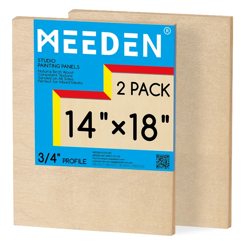 Canvas panels for landscape painting in various sizes MEEDEN Artist Birch Wood Canvas Board, 3/4” Deep, 14x18 Inch, 2 Packs Canvas panels for landscape painting in various sizes MEEDEN Artist Birch Wood Canvas Board, 3/4” Deep, 14x18 Inch, 2 Packs