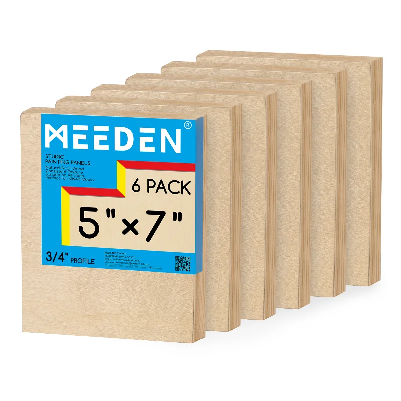Art supplies for creating wall art for the living room MEEDEN Artist Birch Wood Canvas Board, 3/4” Deep, 5x7 Inch, 6 Packs Art supplies for creating wall art for the living room MEEDEN Artist Birch Wood Canvas Board, 3/4” Deep, 5x7 Inch, 6 Packs