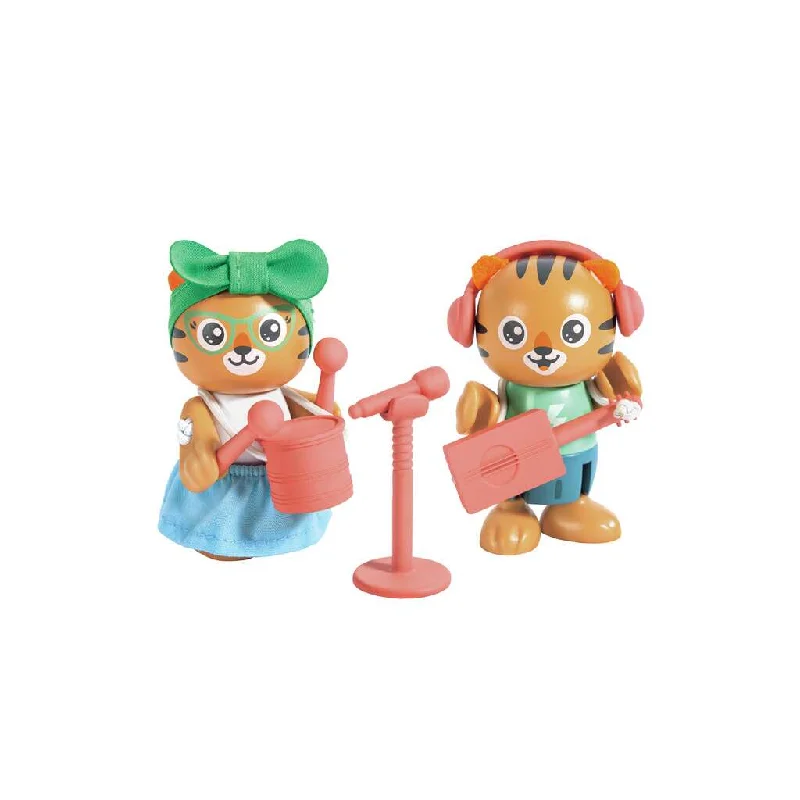 Wooden teeter - totter toys for social play​ Milo & Melody Tigers Friends Set