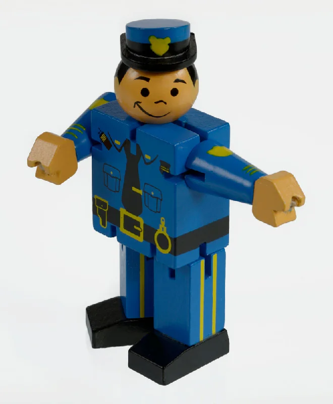 Wooden magnetic toys for scientific exploration​ Mini Police Man