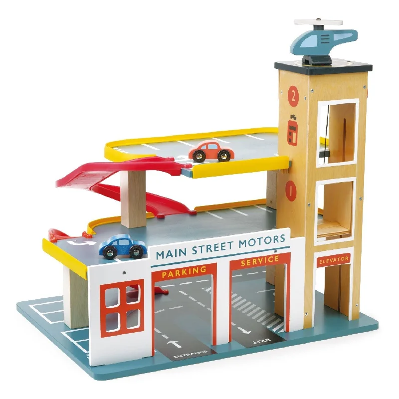 Educational wooden toys for toddlers' cognitive development Multi-Level Garage with Lift Educational wooden toys for toddlers' cognitive development Multi-Level Garage with Lift