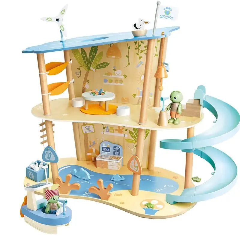 Wooden learning towers for safe exploration​ Ocean Rescue Playset