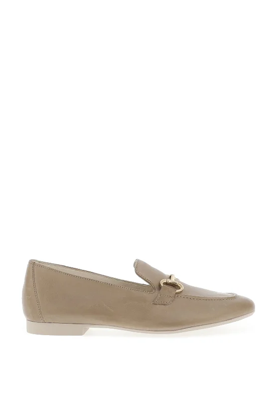 Paul Green Leather Loafers, Taupe