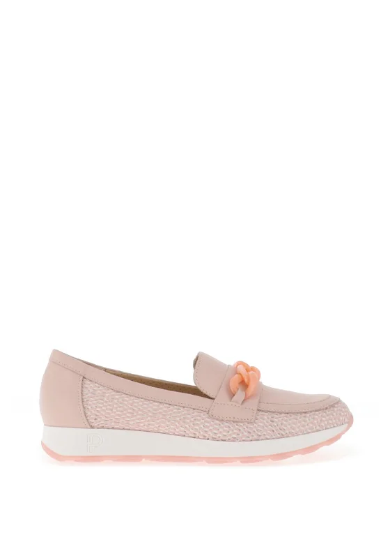 Pitillos Mesh Panel Loafers, Blush