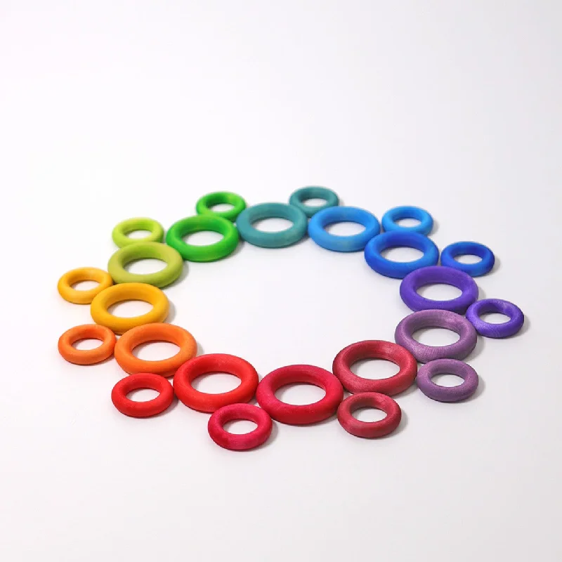 Wooden play kitchens for cooking pretend Rainbow Building Rings - Wooden Rings - Loose Parts - Grimm's Wooden play kitchens for cooking pretend Rainbow Building Rings - Wooden Rings - Loose Parts - Grimm's