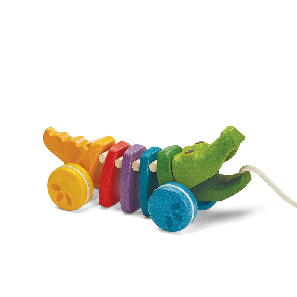 Wooden sorting toys for learning colors and shapes Rainbow Dancing Alligator | Plan Toys Wooden sorting toys for learning colors and shapes Rainbow Dancing Alligator | Plan Toys